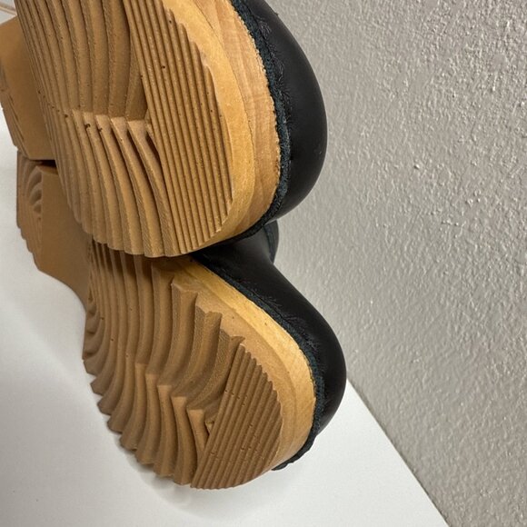 TROENTORP Johansson Swedish Clogs 38 Womens size 8 - 8.5 Black Leather Mules - Picture 13 of 15